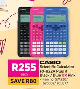 Casio Scientific Calculator FX-82ZA Plus II Black/Blue Or Pink-Each