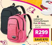 Volkano Victory Backpack Pink Or Navy-Each