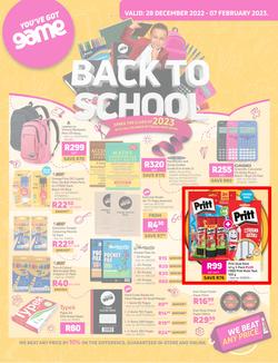 Game : Back To School (28 December - 07 February 2023), page 1