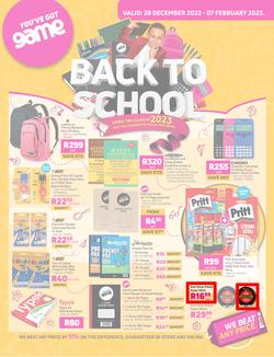 Game : Back To School (28 December - 07 February 2023), page 1
