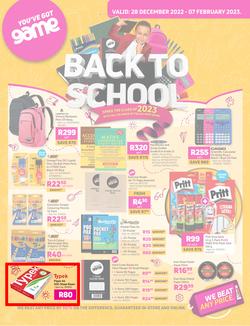 Game : Back To School (28 December - 07 February 2023), page 1