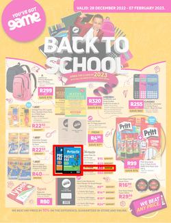 Game : Back To School (28 December - 07 February 2023), page 1