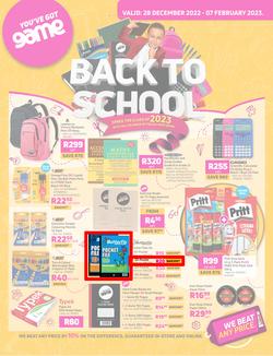 Game : Back To School (28 December - 07 February 2023), page 1
