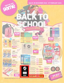 Game : Back To School (28 December - 07 February 2023), page 1