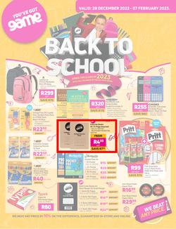 Game : Back To School (28 December - 07 February 2023), page 1