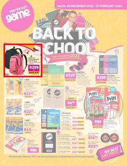 Game : Back To School (28 December - 07 February 2023), page 1