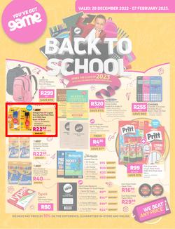 Game : Back To School (28 December - 07 February 2023), page 1