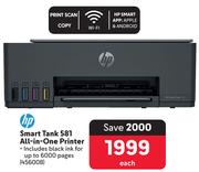HP Smart Tank 581 All In One Printer