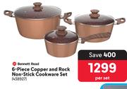 Bennett Read 6 Piece Copper & Rock Non Stick Cookware Set-Per Set
