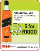Johnnie Walker Black Label Scotch Whisky-For 3 x 750ml