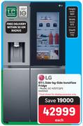 LG 611L Side By Side Insta View Fridge GC-X257CQFS