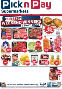 Pick n Pay Gauteng, Free State, North West, Mpumalanga, Limpopo and Northern Cape : Weekend Specials (03 October - 06 October 2024)  