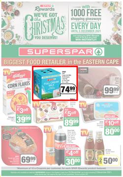 SUPERSPAR EASTERN CAPE : We've Got The Christmas You Deserve (23 November - 5 December 2021) Valid In | Bluewater Bay, Amalinda, Knysna, Heather Park, Jeffery's Bay, Rosehill, Sedgefield, Spandau, page 1