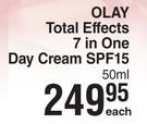 Olay Total Effects 7 In One Day Cream SPF15-50ml Each