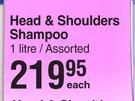 Head & Shoulders Shampoo-1Ltr Each