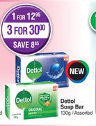 Dettol Soap Bar-For 3 x 130g