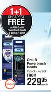 Oral-B Powerbrush Heads-2Pack/4Pack Each