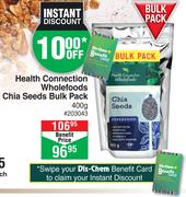 Health Connection Wholefoods Chia Seeds Bulk Pack-400g