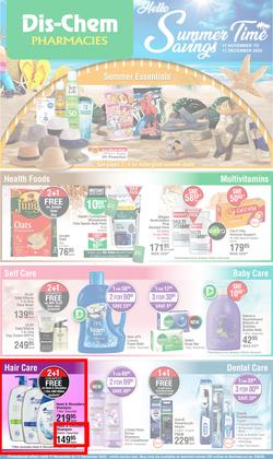 Dis-Chem : Hello Summer Time Savings (17 November - 11 December 2022), page 1