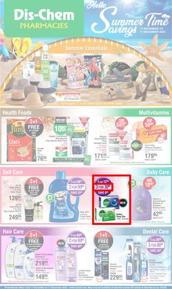 Dis-Chem : Hello Summer Time Savings (17 November - 11 December 2022), page 1