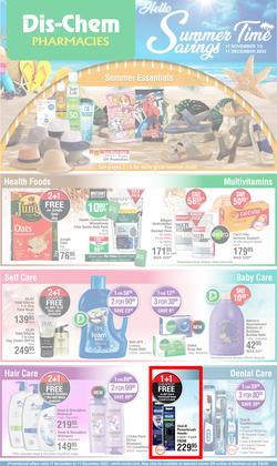 Dis-Chem : Hello Summer Time Savings (17 November - 11 December 2022), page 1