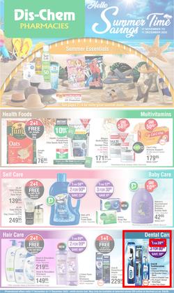 Dis-Chem : Hello Summer Time Savings (17 November - 11 December 2022), page 1