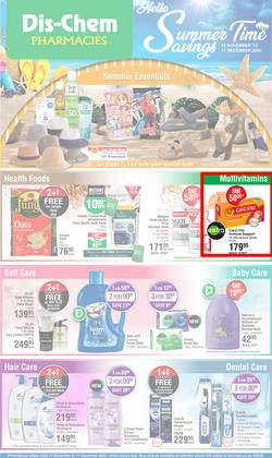 Dis-Chem : Hello Summer Time Savings (17 November - 11 December 2022), page 1