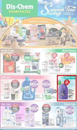 Dis-Chem : Hello Summer Time Savings (17 November - 11 December 2022), page 1