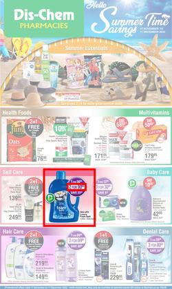 Dis-Chem : Hello Summer Time Savings (17 November - 11 December 2022), page 1