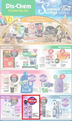 Dis-Chem : Hello Summer Time Savings (17 November - 11 December 2022), page 1