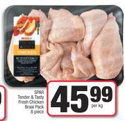 Spar Tender & Tasty Fresh Chicken Braai Pack-8 Piece Per kg
