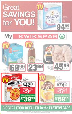 KWIK SPAR EASTERN CAPE : My Kwik Spar (22 September - 4 October 2020), page 1