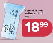 Essentials Care Cotton Wool Roll-60g