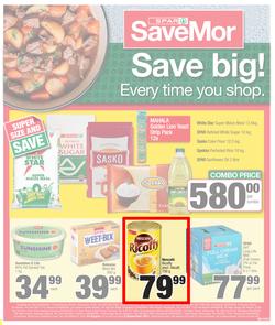 SPAR SAVEMOR EASTERN CAPE : Save Big (24 August - 5 September 2021) Valid in Alexandria, Dordrecht, Hogsback, Idutywa, Willowvale, Mooiplaas, Richmond, page 1