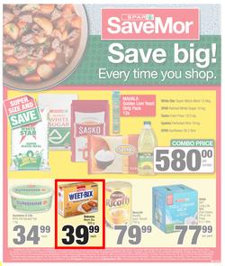 SPAR SAVEMOR EASTERN CAPE : Save Big (24 August - 5 September 2021) Valid in Alexandria, Dordrecht, Hogsback, Idutywa, Willowvale, Mooiplaas, Richmond, page 1