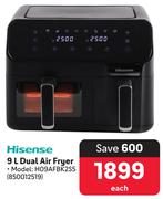 Hisense 9L Dual Air Fryer H09AFBK2S5