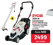 Ryobi 1600W Lawnmower Plus 310W Line Trimmer Combo KIT392-Per Combo