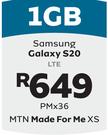 Samsung Galaxy S20 LTE-On MTN Made For Me XS (24 Months)