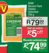 Spar Vacuum Pack Cheese (Selected)-700g Each