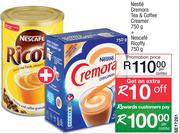 Nestle Cremora Tea & Coffe Creamer 750g + Nescafe Ricoffy 750g-Per Combo
