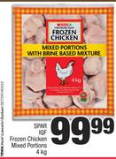 Spar IQF Frozen Chicken Mixed Portions-4Kg