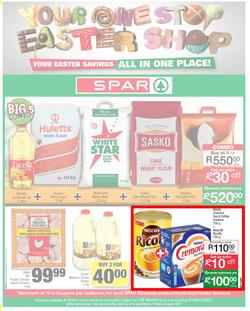 SPAR EASTERN CAPE : Your One Stop Easter Shop (23 March - 5 April 2021) Valid in Amahlathi, Bedford, Buffalo, Cala, Centane, Kwa-Fetting, Komga, Nemato, Patensie, page 1