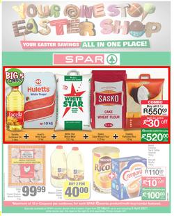 SPAR EASTERN CAPE : Your One Stop Easter Shop (23 March - 5 April 2021) Valid in Amahlathi, Bedford, Buffalo, Cala, Centane, Kwa-Fetting, Komga, Nemato, Patensie, page 1