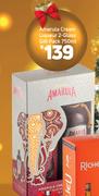 Amarula Cream Liqueur 2-Glass Gift Pack-750ml
