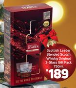 Scottish Leader Blended Scotch Whisky Original 2-Glass Gift Pack-750ml