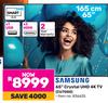 Samsung 65"(165cm) Crystal UHD 4K TV CU700