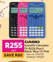Special Casio Scientific Calculator FX 82ZA Plus II Black Blue Or Pink Each m.guzzle .za