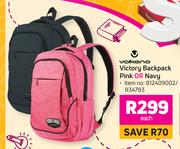 Volkano Victory Backpack Pink Or Navy-Each