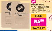 Game Exercise Books A4 72 Page Assorted-Each