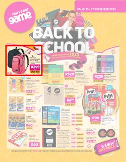 Game : Back To School (13 December - 27 December 2022), page 1